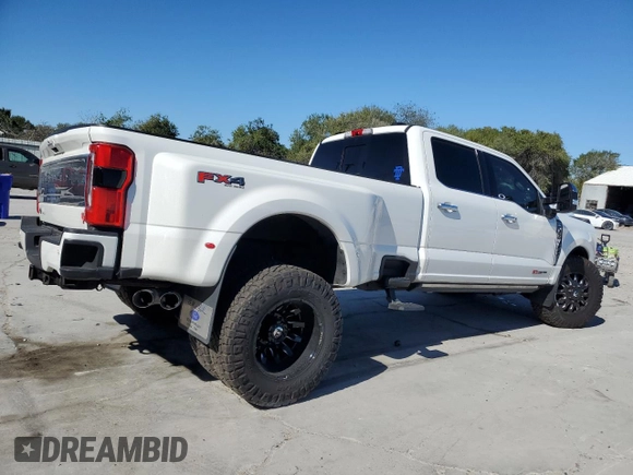 2024 Ford F-350 XL with VIN 1FT8W3DM5REC34294, listed as a Copart auction lot 81778104 with 8,767 mi miles and Salvage Title. Bid and sale history available at DreamBid. Image 4.