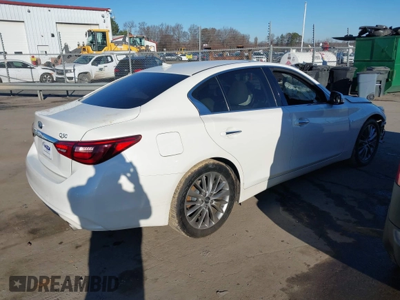 2019 Infiniti Q50 3.0t LUXE with VIN JN1EV7AP4KM510846, listed as a IAAI auction lot 41227412 with 96,222 mi miles. Bid and sale history available at carsss.com. Image 13.