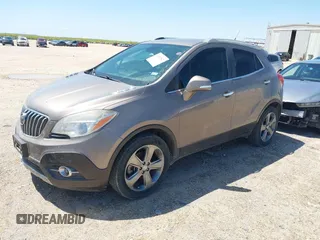 2014 Buick Encore Convenience with VIN KL4CJBSB5EB786291, listed as a IAAI auction lot 41972547 with 108,534 mi miles and . Bid and sale history available at DreamBid. Image 2.