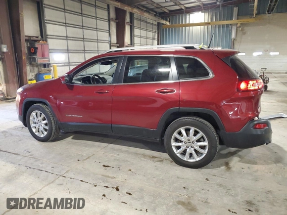 2016 Jeep Cherokee Limited with VIN 1C4PJMDB2GW134627, listed as a Copart auction lot 51096615 with 51,286 mi miles and Salvage Title. Bid and sale history available at DreamBid. Image 2.