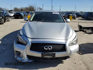 2014 Infiniti Q50 Hybrid Premium with VIN JN1AV7AP1EM692234, listed as a Copart auction lot 48697525 with 104,586 mi miles and Salvage Title. Bid and sale history available at DreamBid. Image 5.