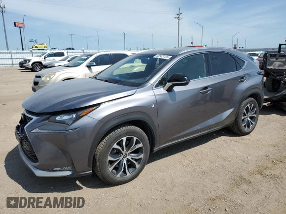 2015 Lexus NX 200t with VIN JTJBARBZ0F2042359, listed as a Copart auction lot 60985705 with 147,584 mi miles and Salvage title. Bid and sale history available at DreamBid. Image 1.