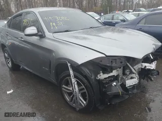 2017 BMW X6 xDrive50i with VIN 5UXKU6C56H0S99611, listed as a IAAI auction lot 41973292 with 117,123 mi miles. Bid and sale history available at carsss.com. Image 1.