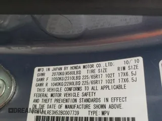 2011 Honda CR-V EX with VIN JHLRE3H52BC007739, listed as a Copart auction lot 48613995 with 128,978 mi miles and Salvage Title. Bid and sale history available at DreamBid. Image 15.