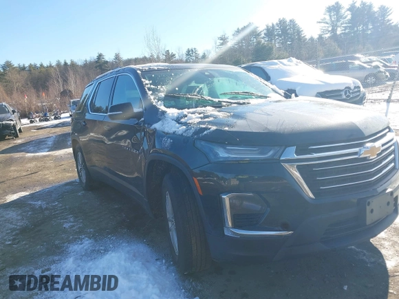 2022 Chevrolet Traverse LT Leather with VIN 1GNERHKW3NJ134490, listed as a IAAI auction lot 41197723 with 54,988 mi miles. Bid and sale history available at carsss.com. Image 1.