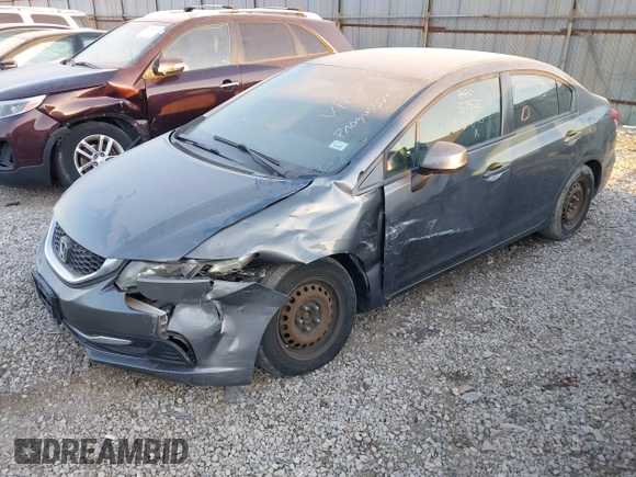 2013 Honda Civic LX with VIN 19XFB2F53DE211127, listed as a IAAI auction lot 41769125 with 165,501 mi miles and . Bid and sale history available at DreamBid. Image 2.