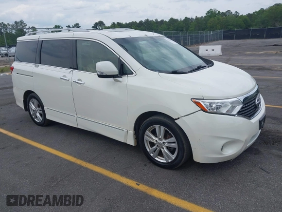 2014 Nissan Quest SL with VIN JN8AE2KP5E9100582, listed as a IAAI auction lot 42106685 with 161,491 mi miles. Bid and sale history available at carsss.com. Image 1.