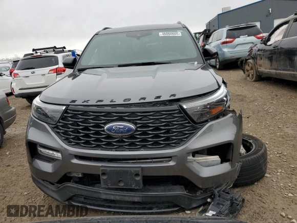 2022 Ford Explorer ST-Line with VIN 1FMSK8KH6NGC46663, listed as a Copart auction lot 46060605 with 41,304 mi miles and Salvage Title. Bid and sale history available at carsss.com. Image 5.