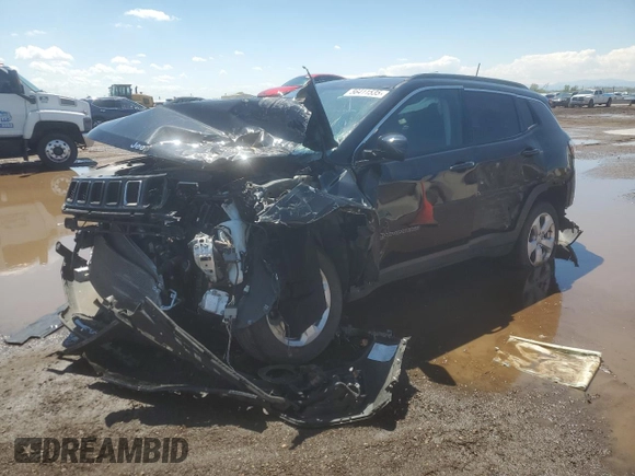 2021 Jeep Compass Latitude with VIN 3C4NJDBB1MT534528, listed as a Copart auction lot 56411535 with 48,502 mi miles and Salvage title. Bid and sale history available at DreamBid. Image 1.
