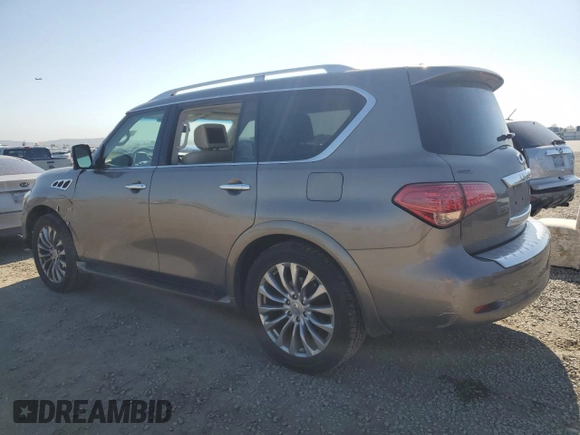 2015 Infiniti QX80 with VIN JN8AZ2NEXF9082838, listed as a Copart auction lot 51875485 with 138,533 mi miles and Salvage title. Bid and sale history available at DreamBid. Image 2.