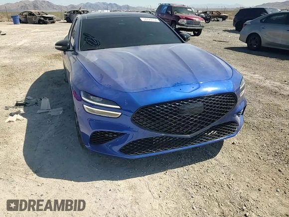 2023 Genesis G70 2.0T with VIN KMTG34TA9PU105285, listed as a Copart auction lot 58724654 with 26,885 mi miles and Salvage Title. Bid and sale history available at DreamBid. Image 11.