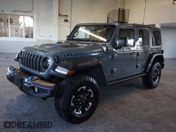 2024 Jeep Wrangler Rubicon с VIN 1C4RJXR62RW292085, выставлен на аукционе Copart как лот 56419895 с пробегом 16 097 миль миль и Чистый • Clean title. История ставок и продаж доступна на DreamBid. Изображение 2.