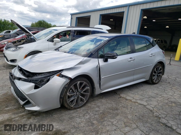 2021 Toyota Corolla Hatchback XSE with VIN JTNC4MBE7M3125871, listed as a Copart auction lot 66865354 with 91,573 mi miles and Salvage Title. Bid and sale history available at carsss.com. Image 1.