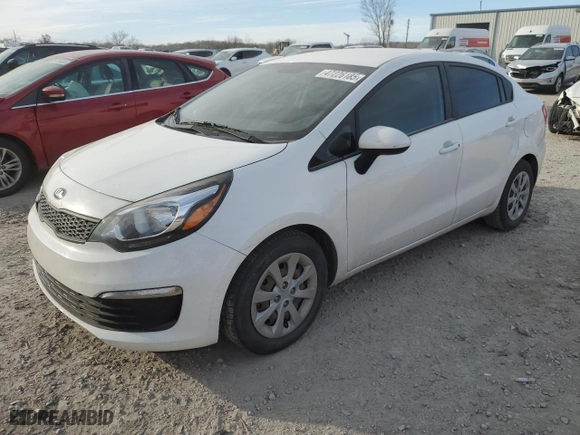 2016 Kia Rio LX with VIN KNADM4A35G6637492, listed as a Copart auction lot 47226185 with 51,253 mi miles and Salvage Title. Bid and sale history available at carsss.com. Image 1.