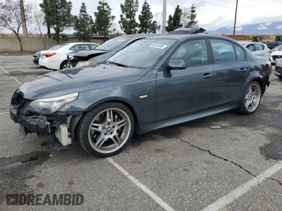 2008 BMW 5 Series 550i with VIN WBANW53568CT54587, listed as a Copart auction lot 48753895 with 334,360 mi miles and Salvage Title. Bid and sale history available at carsss.com. Image 1.
