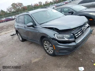 2019 Volkswagen Tiguan S with VIN 3VV1B7AX3KM047494, listed as a IAAI auction lot 41355084 with 90,612 mi miles. Bid and sale history available at carsss.com. Image 1.
