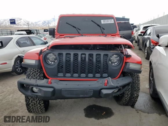 2022 Jeep Wrangler Unlimited Rubicon with VIN 1C4JJXFG9NW126974, listed as a Copart auction lot 88330725 with Not provided miles and Salvage title. Bid and sale history available at DreamBid. Image 5.