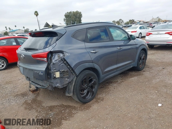 2016 Hyundai Tucson Eco with VIN KM8J3CA28GU217033, listed as a IAAI auction lot 41476238 with 76,311 mi miles. Bid and sale history available at carsss.com. Image 4.