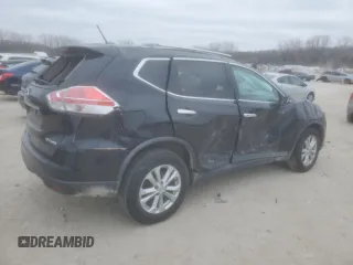 2016 Nissan Rogue SV with VIN KNMAT2MV2GP658479, listed as a Copart auction lot 44925995 with 92,788 mi miles and Salvage Title. Bid and sale history available at carsss.com. Image 3.