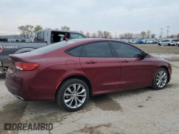 2015 Chrysler 200 S with VIN 1C3CCCDG9FN656436, listed as a Copart auction lot 52453635 with 61,976 mi miles and Salvage Title. Bid and sale history available at carsss.com. Image 3.