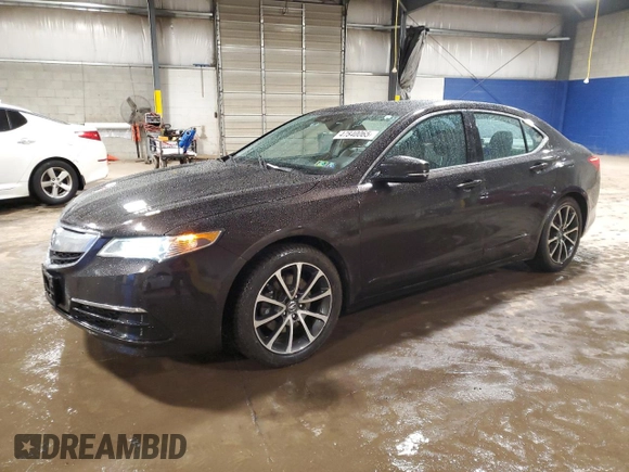 2015 Acura TLX V6 Tech with VIN 19UUB3F5XFA003332, listed as a Copart auction lot 47840065 with 50,201 mi miles and Salvage Title. Bid and sale history available at carsss.com. Image 1.