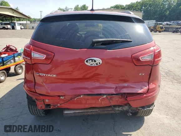 2011 Kia Sportage EX with VIN KNDPCCA27B7079569, listed as a Copart auction lot 62072015 with 156,569 mi miles and Salvage title. Bid and sale history available at DreamBid. Image 6.