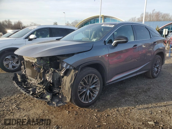 2022 Lexus RX 350 F Sport with VIN 2T2SZMDA3NC318017, listed as a Copart auction lot 86857654 with 54,131 mi miles and Salvage title. Bid and sale history available at DreamBid. Image 1.