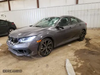 2019 Honda Civic Sedan Sport with VIN 2HGFC2F87KH589560, listed as a Copart auction lot 52204765 with 121,863 mi miles and Clean Title. Bid and sale history available at carsss.com. Image 1.