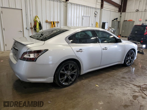 2014 Nissan Maxima S with VIN 1N4AA5AP9EC479301, listed as a Copart auction lot 55404625 with 54,751 mi miles and Non repairable. Bid and sale history available at DreamBid. Image 3.
