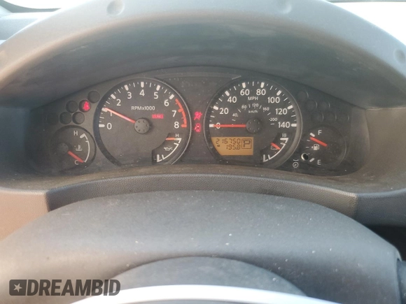 2005 Nissan Frontier SE with VIN 1N6AD06U75C427102, listed as a Copart auction lot 81994614 with 216,750 mi miles and Salvage title. Bid and sale history available at DreamBid. Image 9.