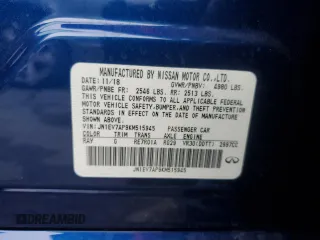 2019 Infiniti Q50 3.0t LUXE with VIN JN1EV7AP9KM515945, listed as a Copart auction lot 43646065 with 66,658 mi miles and Salvage Title. Bid and sale history available at carsss.com. Image 12.