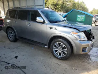 2019 Nissan Armada SV with VIN JN8AY2NC1K9584231, listed as a Copart auction lot 80300374 with 91,669 mi miles and Salvage Title. Bid and sale history available at carsss.com. Image 4.