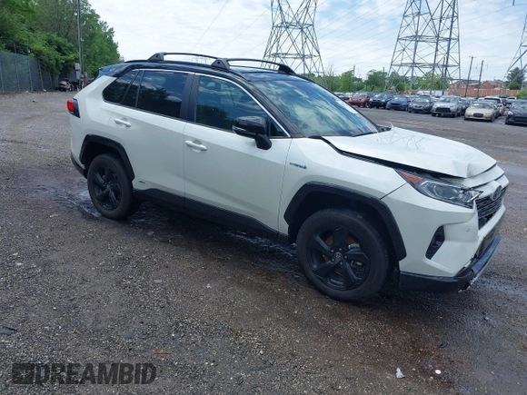 2021 Toyota RAV4 Hybrid XSE with VIN 4T3E6RFV9MU052563, listed as a IAAI auction lot 42295510 with 24,771 mi miles and . Bid and sale history available at DreamBid. Image 1.