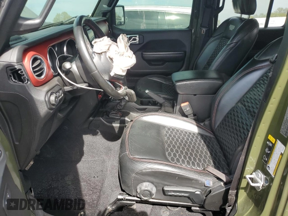 2021 Jeep Wrangler Unlimited Rubicon with VIN 1C4JJXFM3MW555919, listed as a Copart auction lot 54319775 with 51,188 mi miles and Salvage title. Bid and sale history available at DreamBid. Image 7.