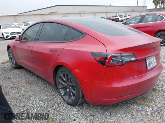 2022 Tesla Model 3 Long Range with VIN 5YJ3E1EB3NF273540, listed as a IAAI auction lot 41978069 with 27,247 mi miles and . Bid and sale history available at DreamBid. Image 3.