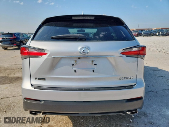 2017 Lexus NX 200t with VIN JTJYARBZXH2081618, listed as a Copart auction lot 57838325 with 96,172 mi miles and Salvage title. Bid and sale history available at DreamBid. Image 6.