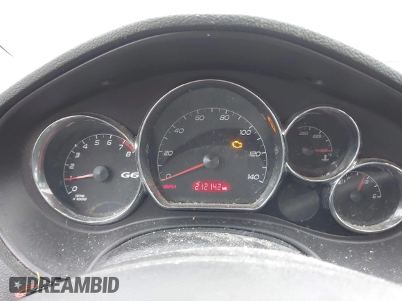 2008 Pontiac G6 with VIN 1G2ZG57B884161244, listed as a IAAI auction lot 41875839 with 212,142 mi miles. Bid and sale history available at carsss.com. Image 7.
