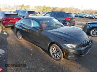 2024 BMW 3 Series 330i xDrive with VIN 3MW89FF03R8E61986, listed as a IAAI auction lot 41737806 with 10,566 mi miles. Bid and sale history available at carsss.com. Image 1.
