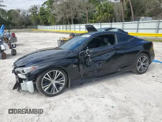 2018 Infiniti Q60 Luxe with VIN JN1EV7EK9JM343347, listed as a Copart auction lot 47048075 with 85,843 mi miles and Salvage Title. Bid and sale history available at carsss.com. Image 1.