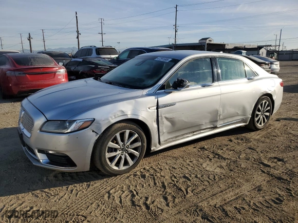 2018 Lincoln Continental Livery with VIN 1LN6L9HK3J5603553, listed as a Copart auction lot 47291585 with 43,235 mi miles and Salvage Title. Bid and sale history available at carsss.com. Image 1.