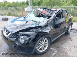 2015 Nissan Juke S with VIN JN8AF5MR1FT503590, listed as a IAAI auction lot 41970400 with 153,852 mi miles. Bid and sale history available at carsss.com. Image 2.