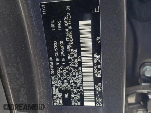 2022 Lexus NX 350h Luxury with VIN JTJHKCEZ9N2000478, listed as a Copart auction lot 53864374 with 27,986 mi miles and Salvage Title. Bid and sale history available at DreamBid. Image 13.