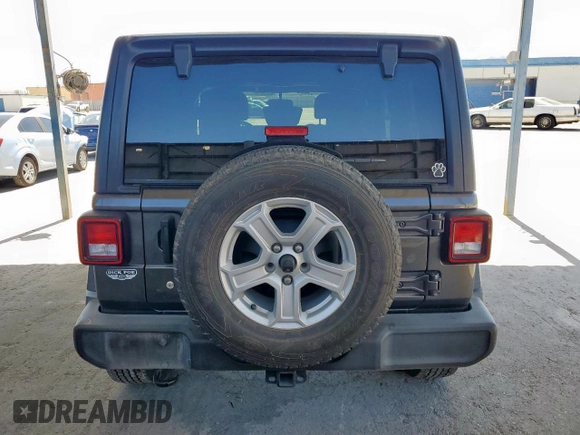 2018 Jeep Wrangler Unlimited Sport with VIN 1C4HJXDG1JW145336, listed as a Copart auction lot 59521635 with 120,089 mi miles and Salvage title. Bid and sale history available at DreamBid. Image 6.
