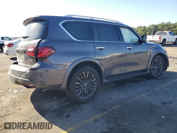 2022 Infiniti QX80 PREMIUM SELECT with VIN JN8AZ2AF0N9744083, listed as a Copart auction lot 85163084 with 0 mi miles and Salvage Title. Bid and sale history available at carsss.com. Image 3.