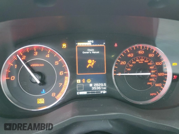 2021 Subaru Impreza Special Sports with VIN 4S3GTAJ62M1700939, listed as a Copart auction lot 46286945 with 35,361 mi miles and Salvage title. Bid and sale history available at DreamBid. Image 9.