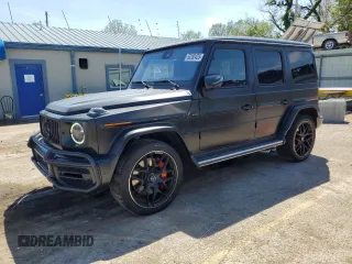 2021 Mercedes-Benz G with VIN W1NYC7HJ1MX384652, listed as a Copart auction lot 53282425 with 92,829 mi miles and Salvage Title. Bid and sale history available at carsss.com. Image 1.