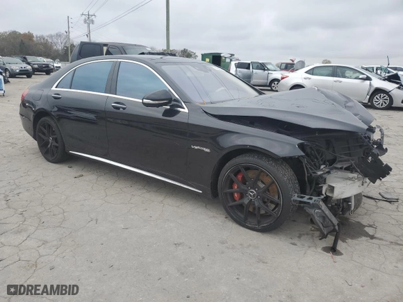 2015 Mercedes-Benz S-Class S 63 AMG with VIN WDDUG7JB8FA087354, listed as a Copart auction lot 79595804 with 93,418 mi miles and Salvage Title. Bid and sale history available at carsss.com. Image 4.