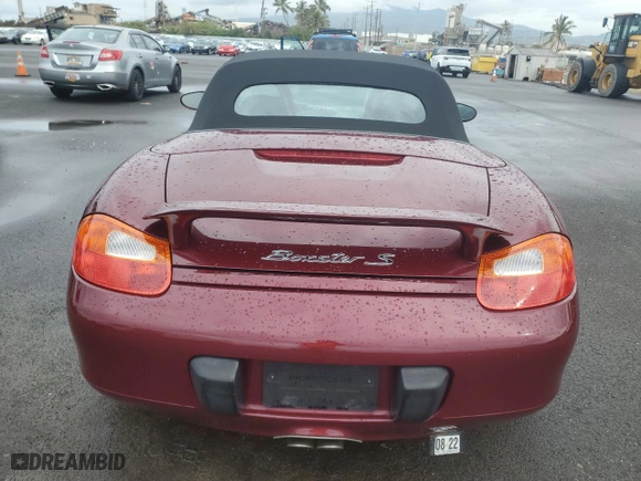 2000 Porsche Boxster S with VIN WP0CB2986YU663153, listed as a Copart auction lot 49165985 with 81,992 mi miles and Clean Title. Bid and sale history available at carsss.com. Image 6.