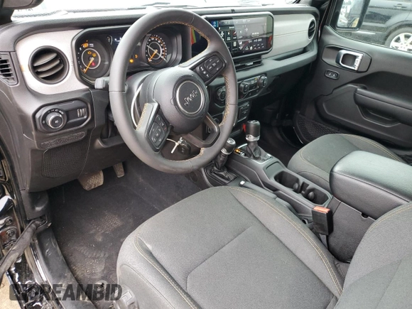 2024 Jeep Wrangler Sport S with VIN 1C4PJXAN1RW125436, listed as a Copart auction lot 59811895 with 17,962 mi miles and Salvage title. Bid and sale history available at DreamBid. Image 8.