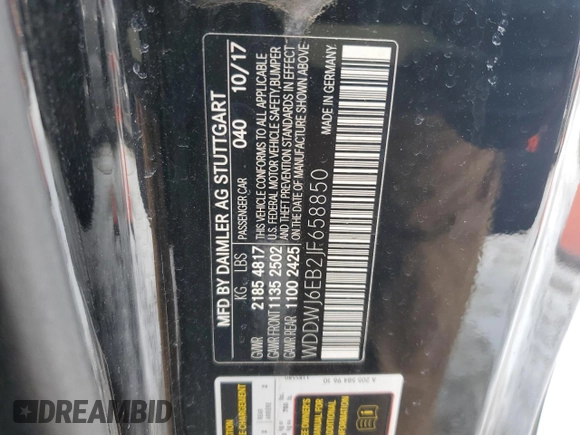 2018 Mercedes-Benz C 43 AMG with VIN WDDWJ6EB2JF658850, listed as a Copart auction lot 45236975 with 106,784 mi miles and Salvage Title. Bid and sale history available at DreamBid. Image 12.